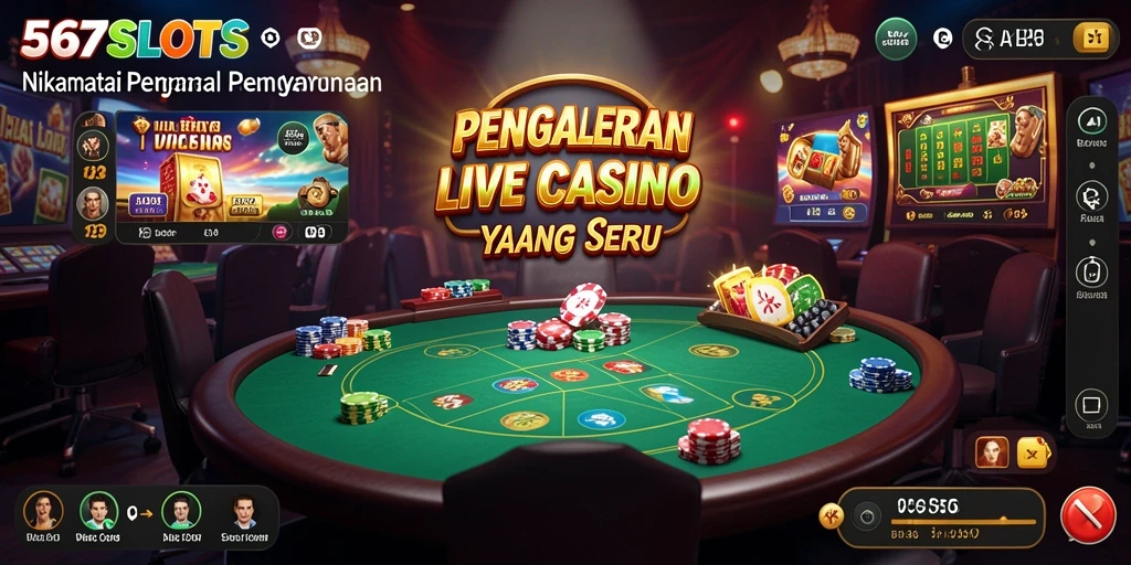 Tampilan gameplay Live Casino yang seru dari 567SLOTS.