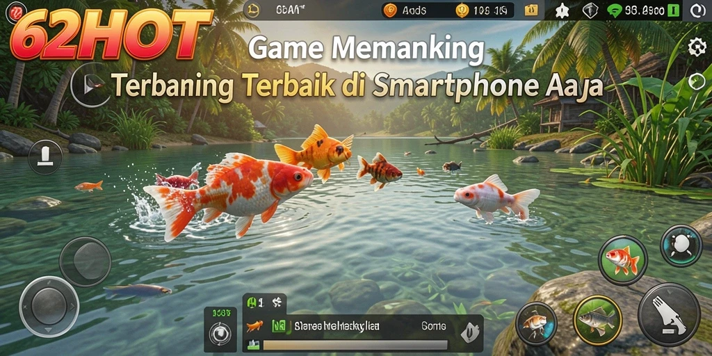 Screenshot utama memperlihatkan gameplay memancing yang seru dan menantang.