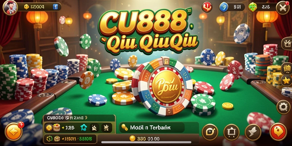 Tampilan gameplay QiuQiu yang menarik dan interaktif di CU888.