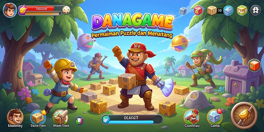 Screenshot gameplay DANAGAME yang menampilkan teka-teki menarik dan menantang.