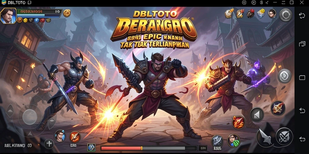 Screenshot gameplay DBLTOTO yang menunjukkan aksi pertarungan seru.