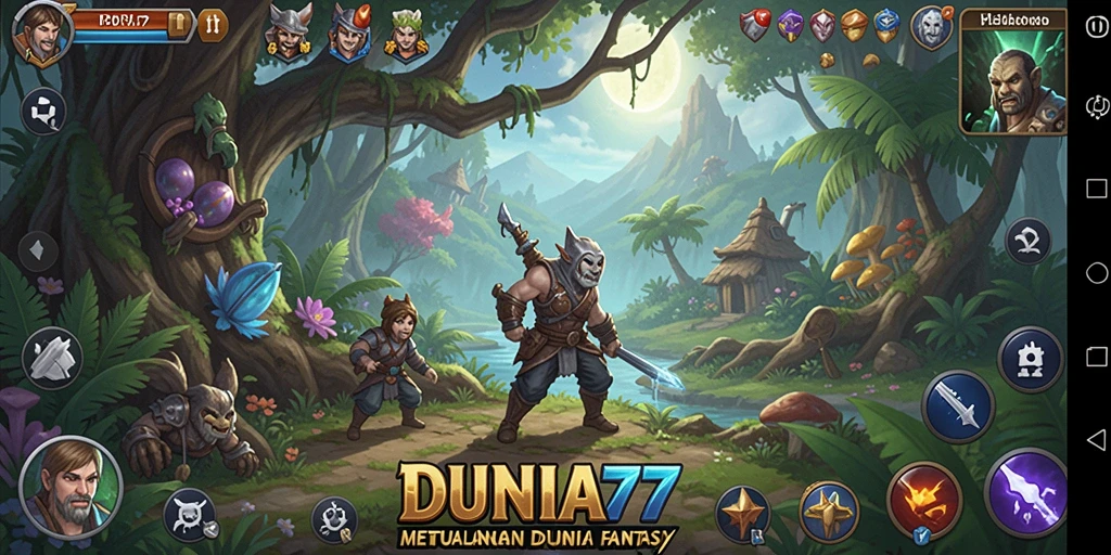 Tampilan gameplay <strong>DUNIA77</strong> yang menakjubkan dan menantang.