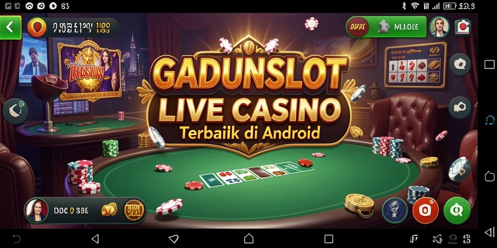 Tampilan gameplay GADUNSLOT yang menarik dengan dealer langsung.