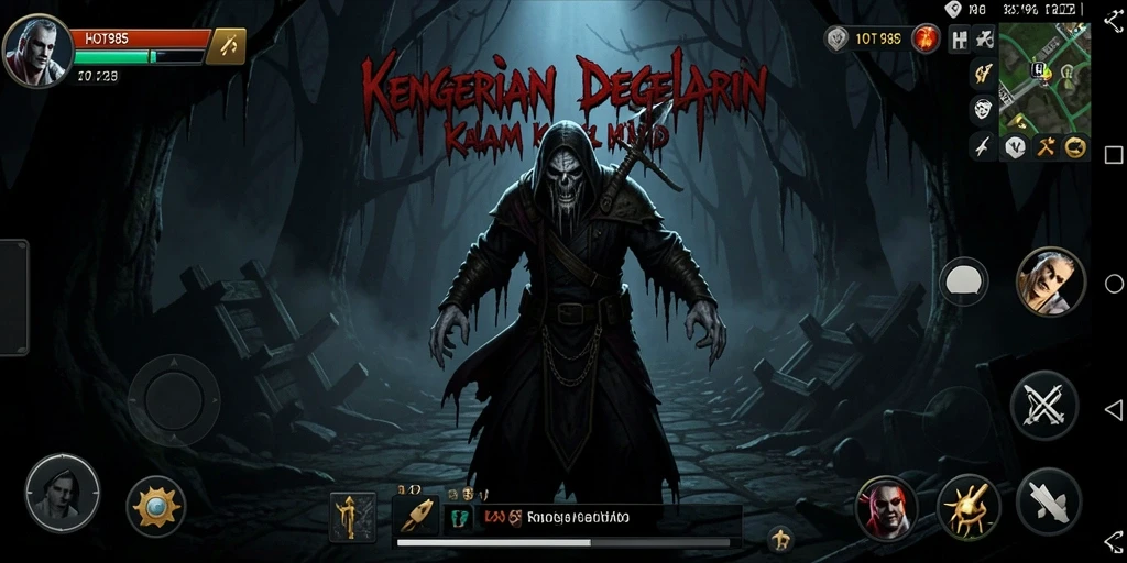 Gameplay HOT985 yang menegangkan dengan elemen horor yang mencekam.