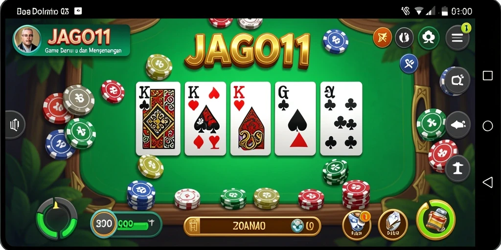 Tangkapan layar gameplay JAGO11 yang menunjukkan aksi seru permainan Domino.