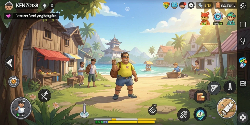Tampilan gameplay KENZO188 yang seru dan menarik.