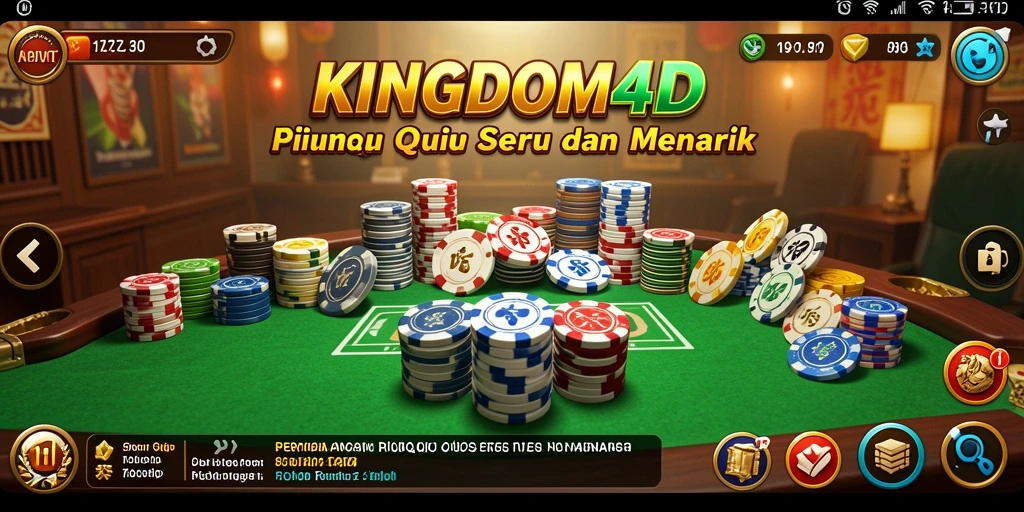 Tampilan permainan QiuQiu di KINGDOM4D yang memukau.