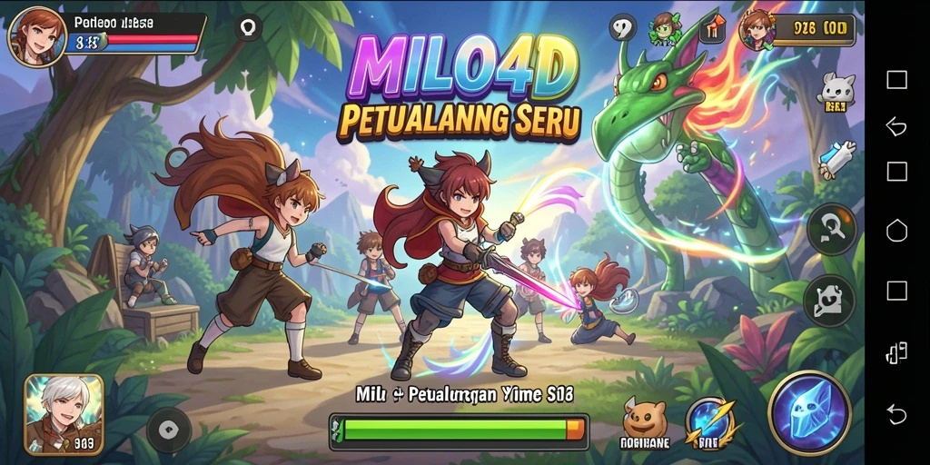 Screenshot dari gameplay seru di MILO4D yang penuh warna.