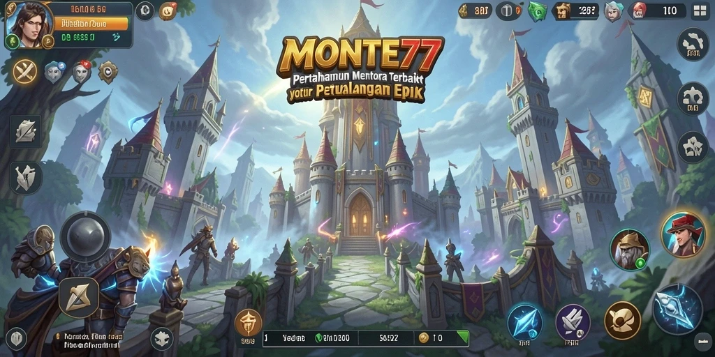 Tampilan menarik dari gameplay <strong>MONTE77</strong> dengan strategi menara pertahanan.