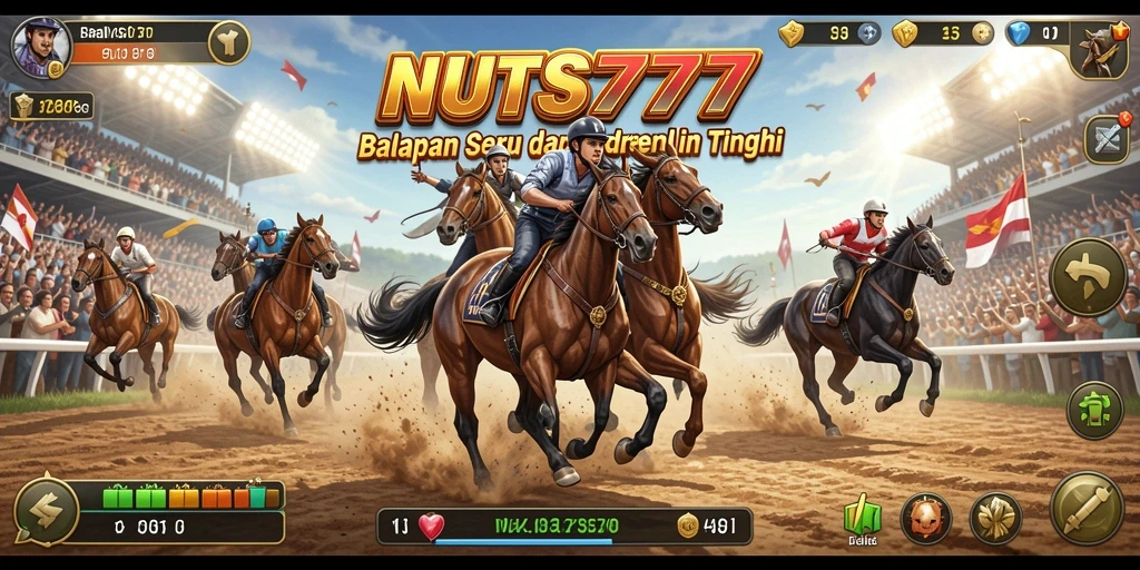 Tampilan gameplay balapan yang mendebarkan dari NUTS777.