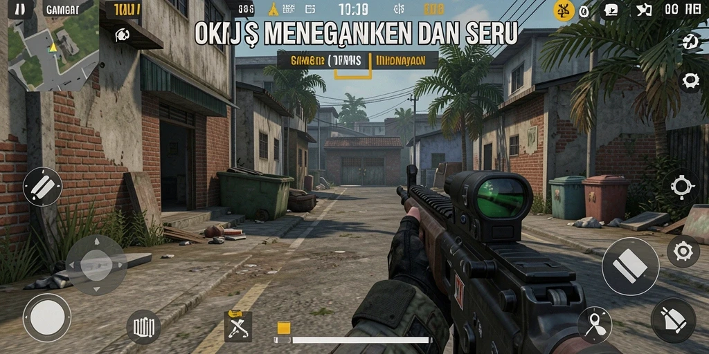 Screenshot gameplay OKJK yang menunjukkan aksi seru dalam TPS.