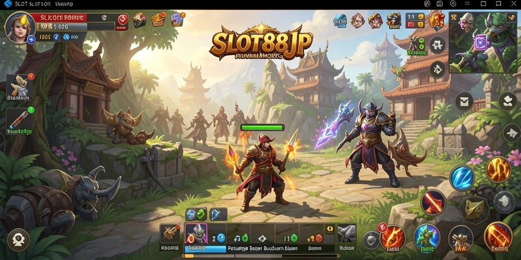 Tampilan gameplay <strong>SLOT88JP</strong> yang epik dan interaktif.